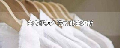 ​白衣服用什么洗才能白如新 白色衣服怎么洗如新如旧