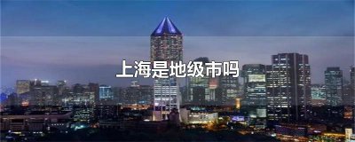 ​上海属于地级市么还是县级 上海的区是地级还是县级