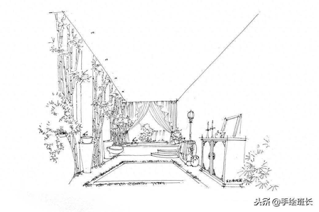 30张室内手绘线稿分享（收藏）
